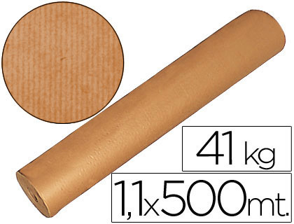 Papel kraft liso marrón 1x500 m.